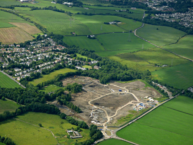 Site of Merchiston Hospital from the air