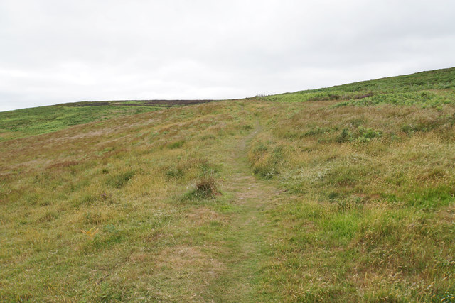 Footpath below the top of Black Hill