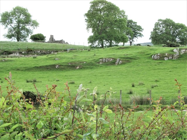 Rock outcrops on the west side of Dromara Road