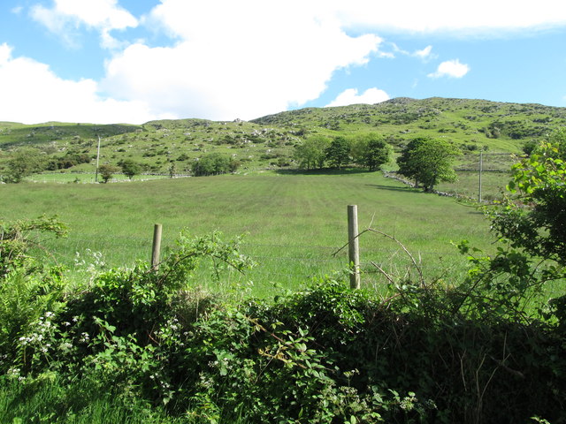 Hay meadows on the lower slopes of Slievegarran