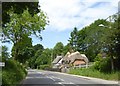 Thatched buildings by the A4 west of Marlborough centre