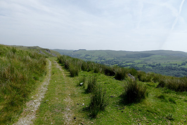 Stony byway north of Ffarmers in... © Roger D Kidd :: Geograph Britain ...