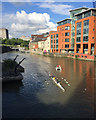 ST5972 : Rowing practice in a coxed eight, Floating Harbour, Bristol by Robin Stott