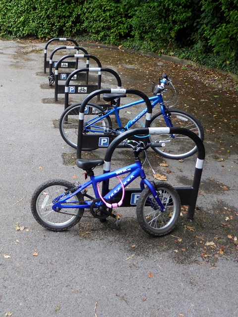 Cycle rack at Marshfield Primary School
