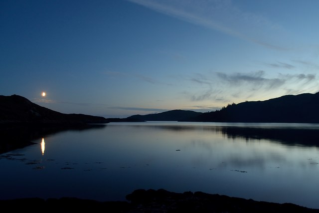 Midsummer Midnight at Loch Shark, North of Scotland