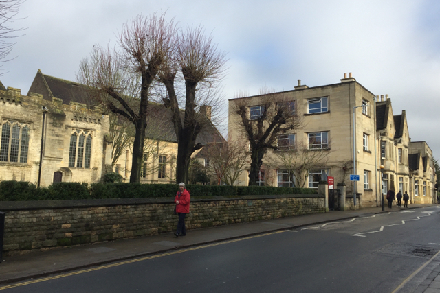St Paul's Street and a twentieth-century extension to Stamford School