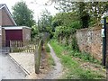 Path leaves bridleway