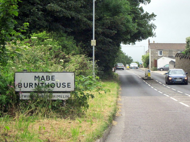 Mabe Burnthouse Village Sign