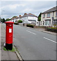 King George V pillarbox, Claremont Avenue, Rumney, Cardiff