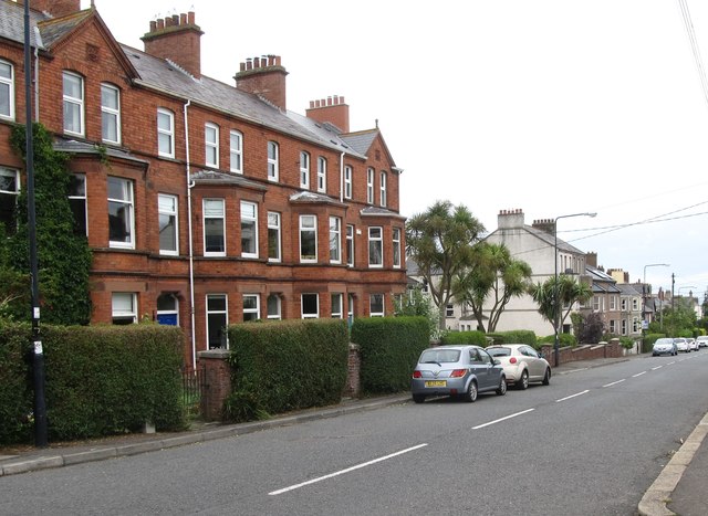 Victorian terraced houses in the Whitehead Conservation Area