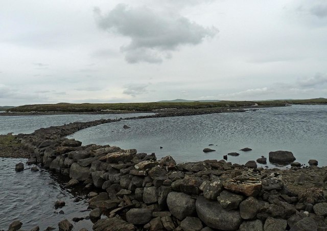 Causeway between Loch Trealabhal and Loch nam Faoileag, Isle of Lewis