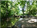 Clapper bridge over Broadmead Brook