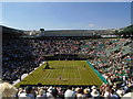 TQ2472 : Play on court 1 at Wimbledon by Paul Gillett