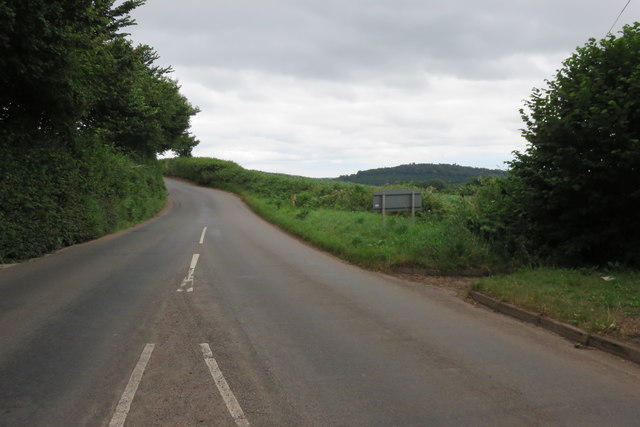 Silverton - the road east from the village