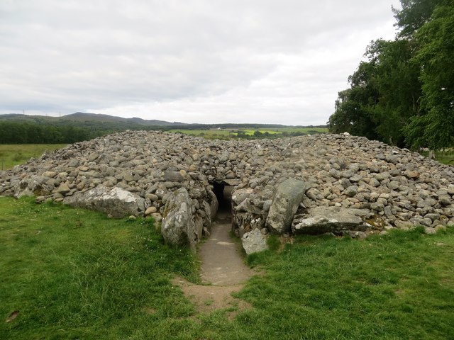 Entrance to the chambered cairn at Corrimony