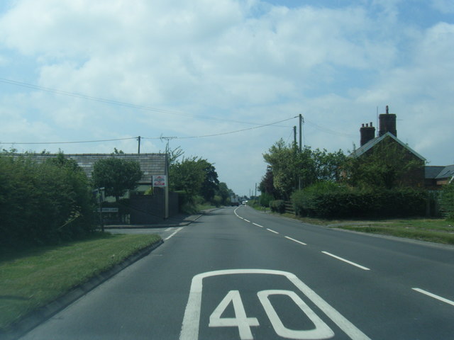 A54 Holmes Chapel Road at Sproston