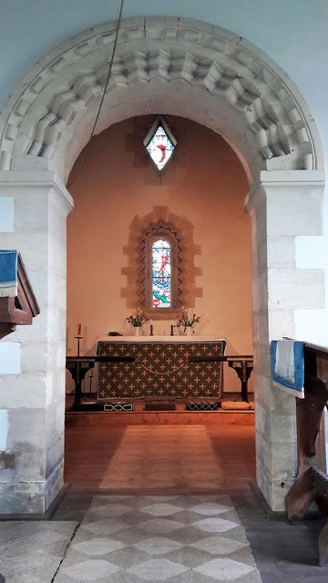 Into the chancel, St Osmund, Tarlton
