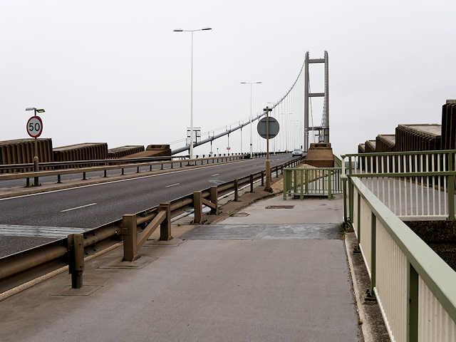 The Southern End of the Humber Bridge