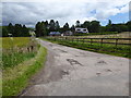 Access lane for Burnton Farm off B9120