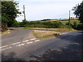 Road junction and grass triangle