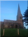 Brampton Ash church at dusk