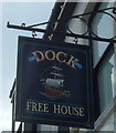 Sign for the Dock Inn, Penzance