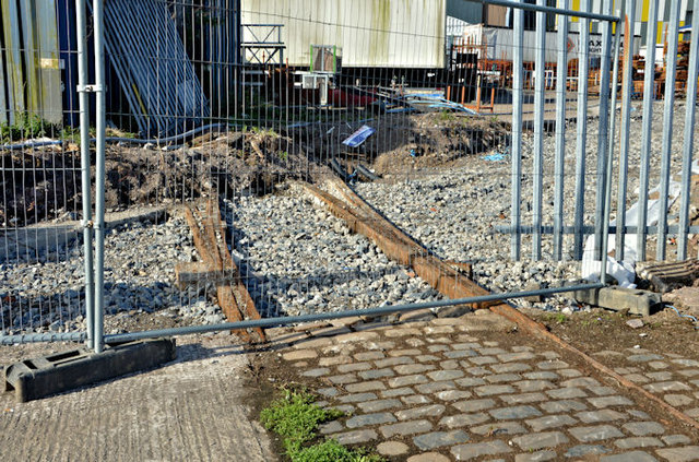 Old shipyard railway, Titanic Quarter, Belfast (July 2017)