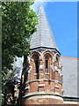 Woodberry Down Baptist Church, Seven Sisters Road, N15 - turret / spire