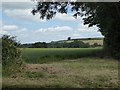 SP2631 : Farmland near Wheelbarrow Castle by Philip Halling