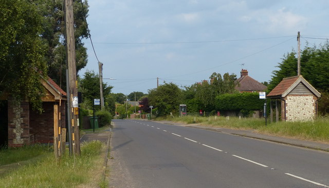The A149 Main Road through Holme next the Sea