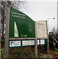 Castle Park Flint information board