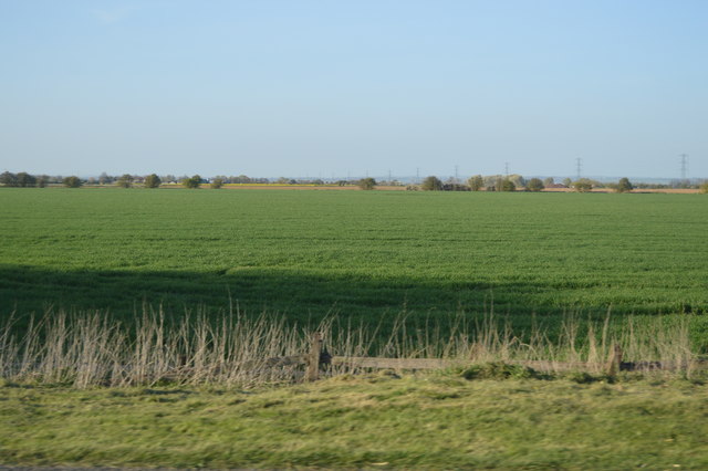 Flat farmland