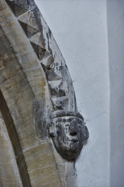 North Marston, St. Mary's Church: Nave column detail