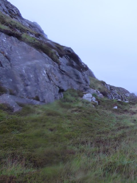 Rock face south of Meall nan Uan
