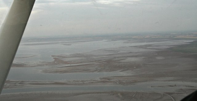 Across the southern part of the Wash at low tide: aerial 2017