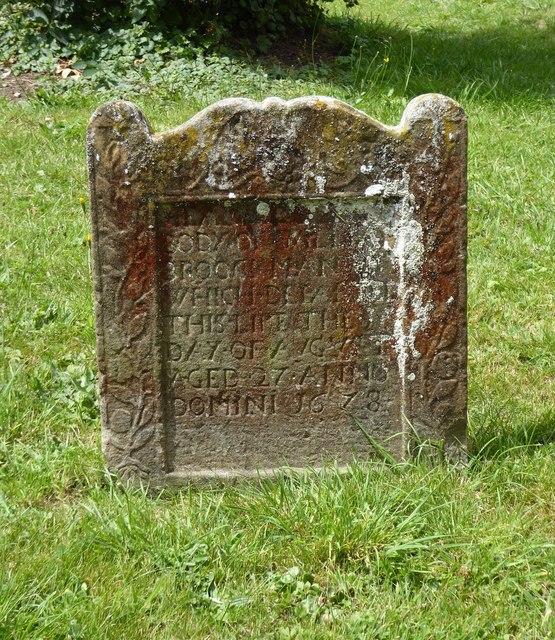17th-century gravestone, St Mary's, Chilton Foliat
