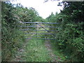 Gated farm track near Mentone