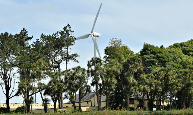 Wind turbine, Knocknagulliagh near Whitehead - July 2017(1)