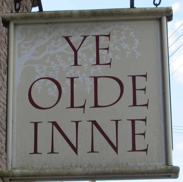 Ye Olde Inne name sign, Westerleigh