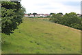 ST2888 : View from hillside meadow to High Cross Road by M J Roscoe