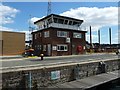 TM1643 : Control tower, Prince Philip Lock, Ipswich by Christine Johnstone
