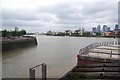 TQ3777 : The Mouth of Deptford Creek by Glyn Baker