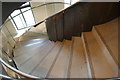 View down the spiral staircase in the Wellcome Collection