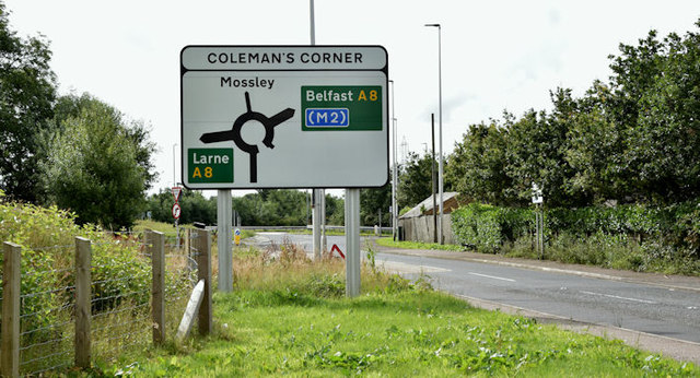 Roundabout, Coleman's Corner near Ballyclare - July 2017(1)