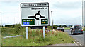 J3088 : Roundabout, Coleman's Corner near Ballyclare - July 2017(2) by Albert Bridge