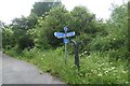 ST6867 : Cycle route sign near Saltford by David Smith