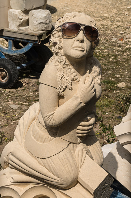 Statue with shades