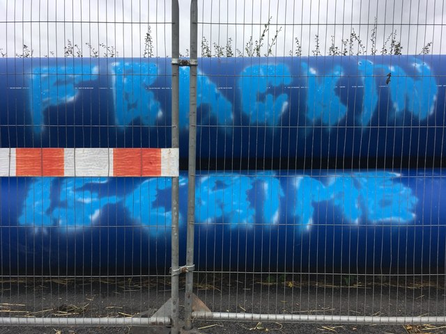 Partially erased graffiti