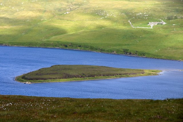 Little Holm in Loch of Watlee, from Valla Field