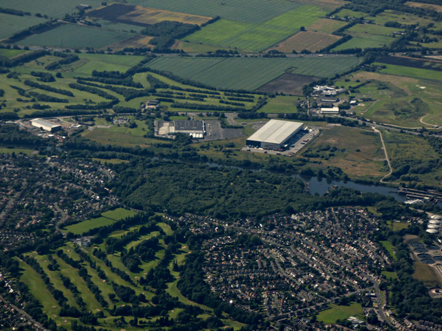 Davyhulme Millennium Nature Reserve from the air